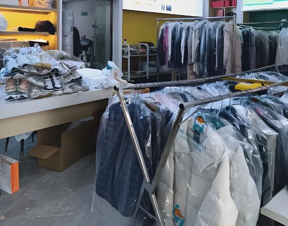 process clothes in laundry
