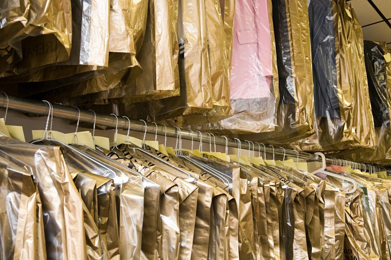 dry cleaning clothes