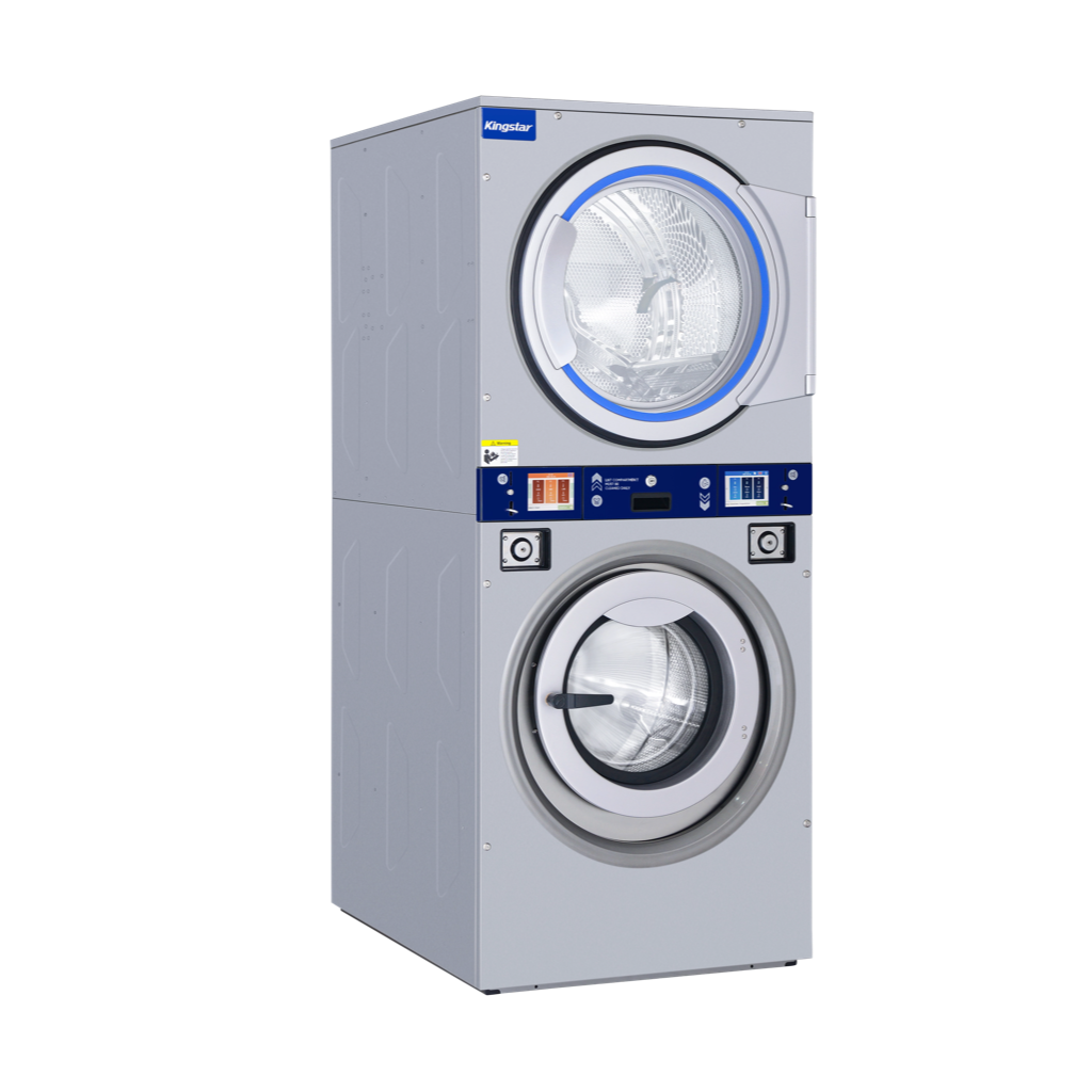 Coin-Operated Stacked Washer Dryer – Softmount