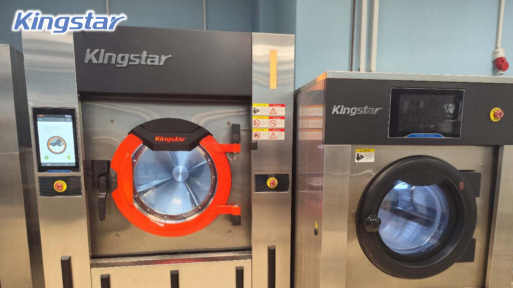 industrial laundry machines using laundry powders